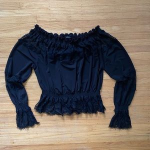 Moda International Women’s Lace Long Sleeve Top